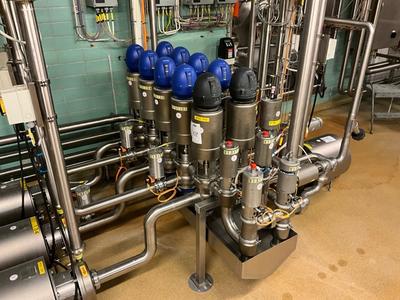 Översiktsbild av Alfa laval pneumatic valve station